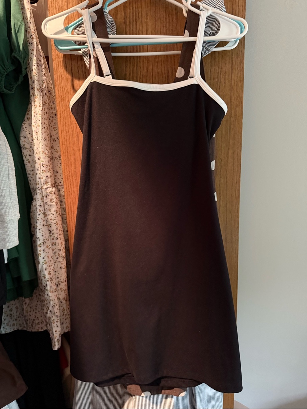 wild fable Black Mini Dress with White Trim